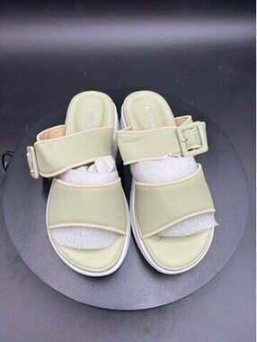 Marco Polo Women's Light Green Buckle Strap Sandals US 6.5